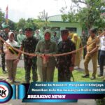 Peresmian rumah dinas, penyerahan kunci dan Aula Darmawangsa Kodim 0402/OKI-OI, ditandai dengan pemotongan pita oleh Ketua persit KCK II/Sriwijaya Ny. Mila Yanuar Adil didampingi Pangdam II Sriwijaya Mayjen TNI Yanuar Adil bertempat di makodim 0402/OKI-OI. Selasa, (16/1/2024). Photo Dok : Kodim 0402/OKI-OI, Radarkeadilan.com