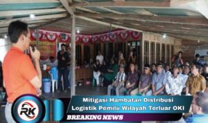 Pj Bupati OKI, Ir Asmar Wijaya, M.Si saat mengunjungi Desa Sungai Batang, Kecamatan Air Sugihan, Kabupaten OKI. Sabtu, (27/1/2024)