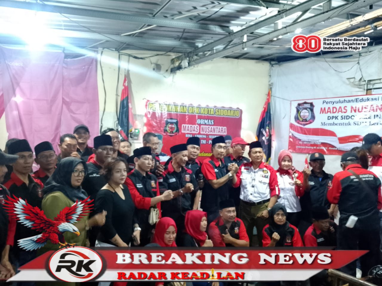 Madas Nusantara Sidoarjo Dikukuhkan: LIRA Siap Kawal Kondusivitas Daerah