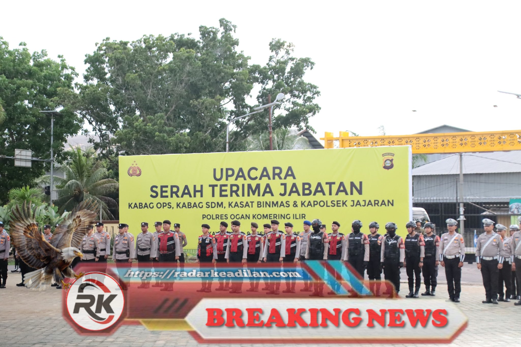 Polres OKI Gelar Serah-Terima Jabatan Besar-Besaran, 6 Pejabat Kunci Resmi Dilantik