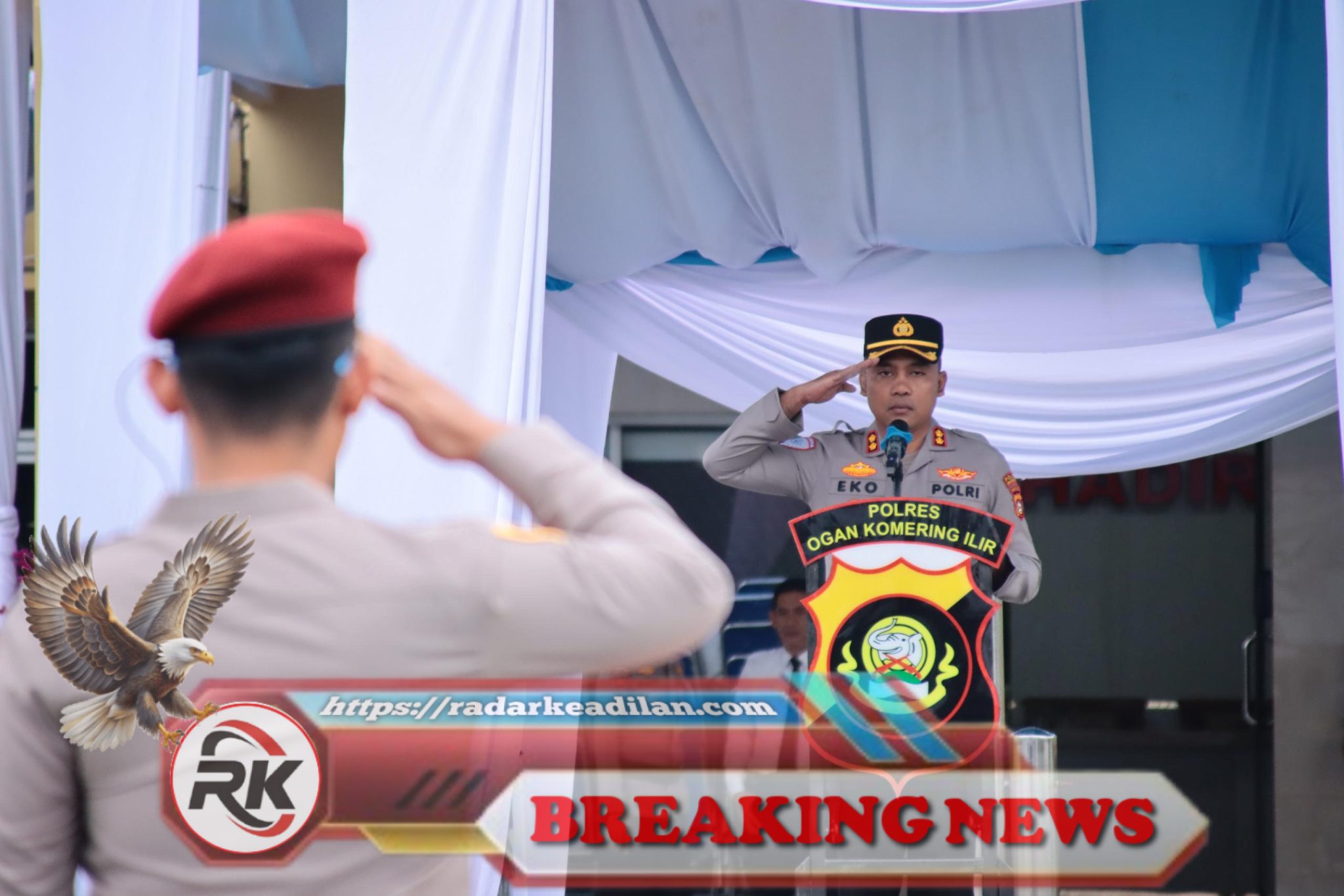 Semangat Bela Negara Membara! Polres OKI Gelar Upacara HBN ke-77 dengan Khidmat