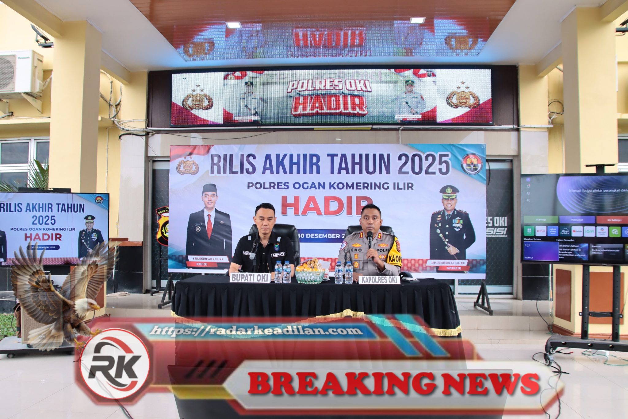 Rilis Akhir Tahun 2025 – Polres OKI Ungkap Tuntas 15 Kasus Menonjol, Selesaikan 70% Kasus Kriminal