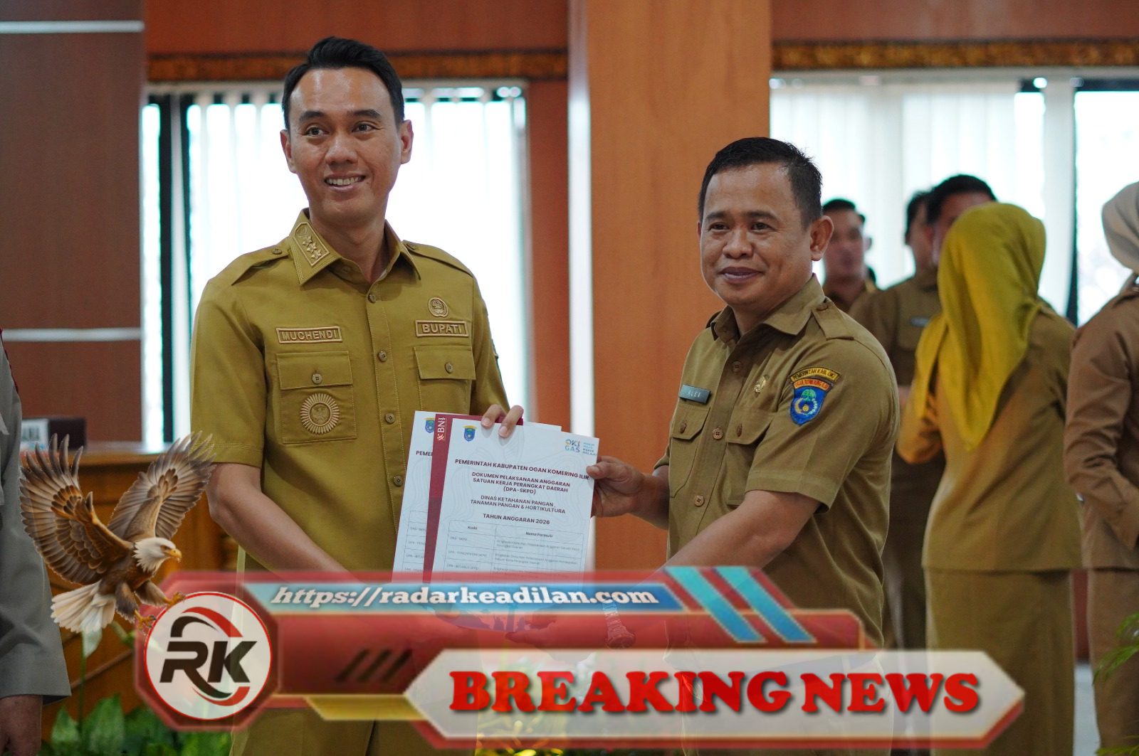 Bupati OKI Serahkan DPA 2026 Senilai Rp2,2 Triliun – Realisasi Digeser Meski Anggaran Turun