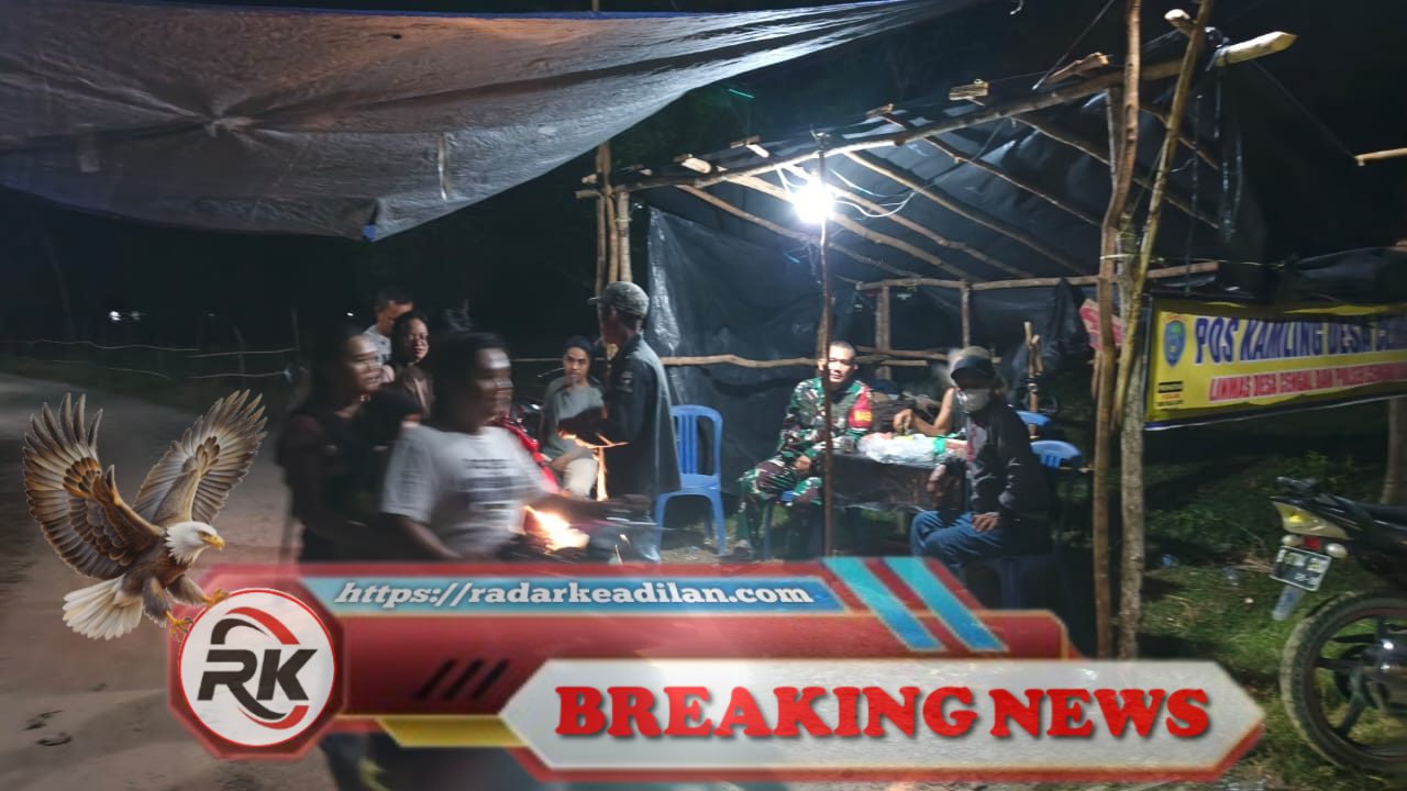 Patroli Siskamling Bersama Masyarakat Desa Cengal OKI Berjalan Aman dan Sukses ā Sinergi Warga dan Babinsa Jaga Ketertiban Malam