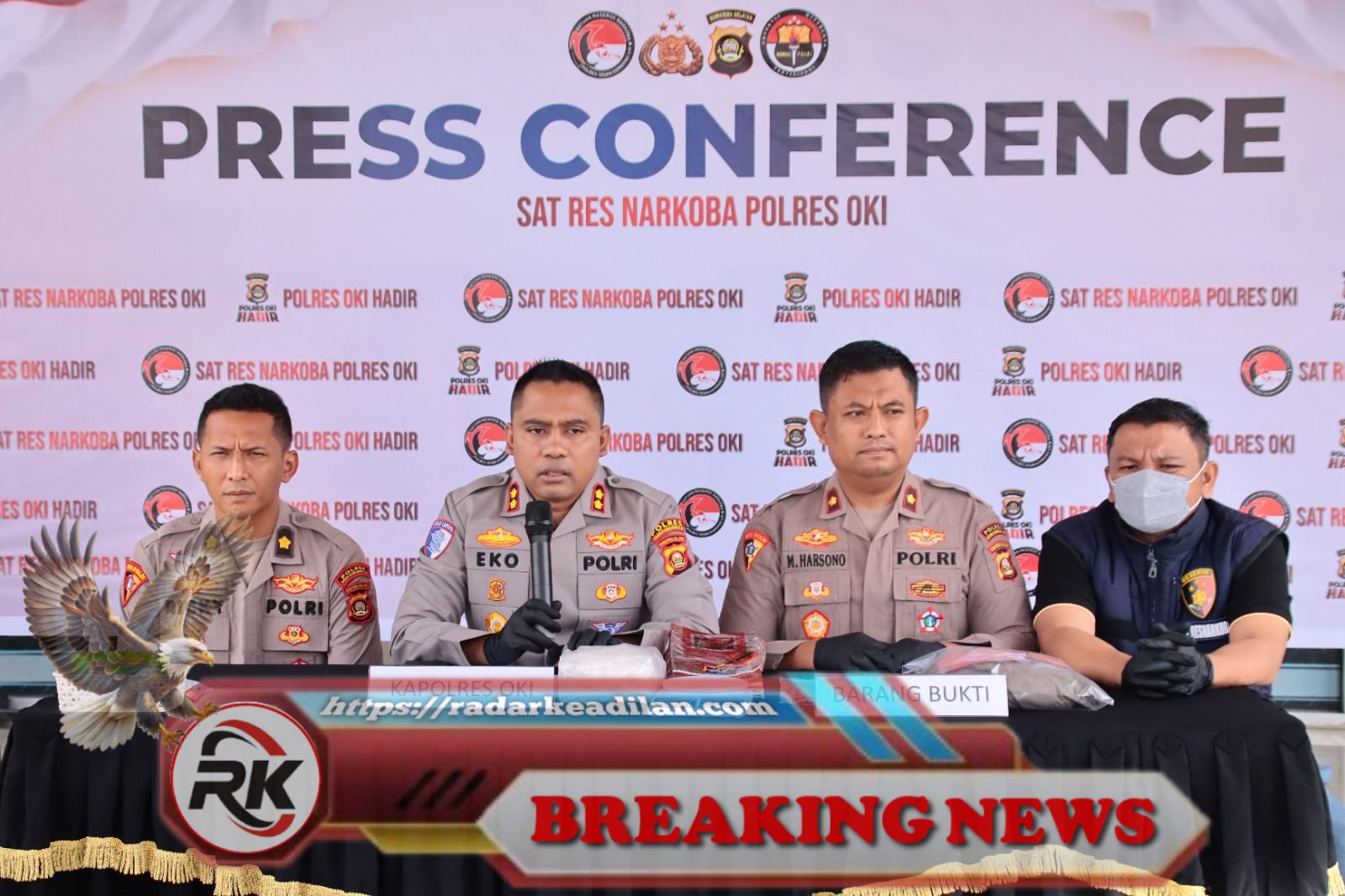 Polres Ogan Komering Ilir Ungkap Kasus Peredaran Sabu Lebih Dari Satu Kilogram, Dua Tersangka Diamankan