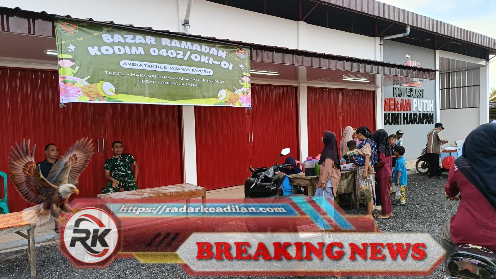 Bazar Ramadan Kodim 0402/OKI-OI Semarakkan Kebersamaan dan Dorong Ekonomi Lokal Sebelum Grand Opening Koperasi