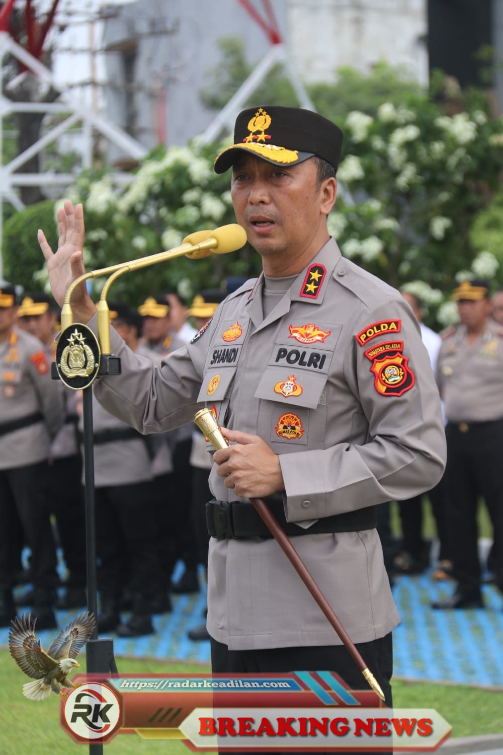 Kapolda Sumsel Pimpin Apel Pagi dan Audit Mendalam Senjata Api Personel