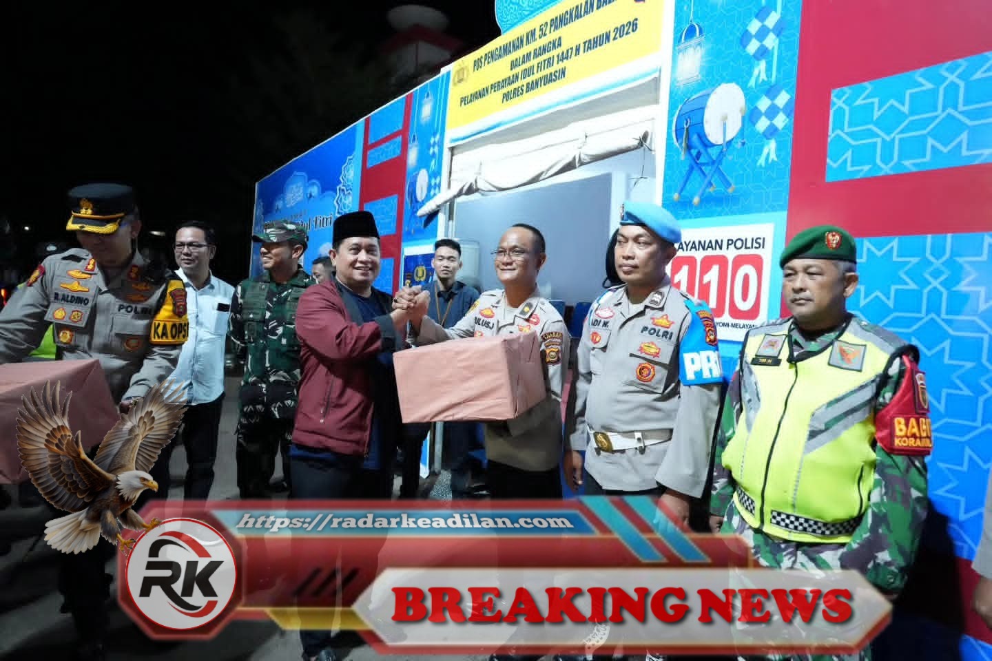 Pemantauan Malam Takbiran Idulfitri 1447 H: Lalu Lintas di Banyuasin Tertib dan Lancar Berkat Sinergi Pemda-TNI-Polri