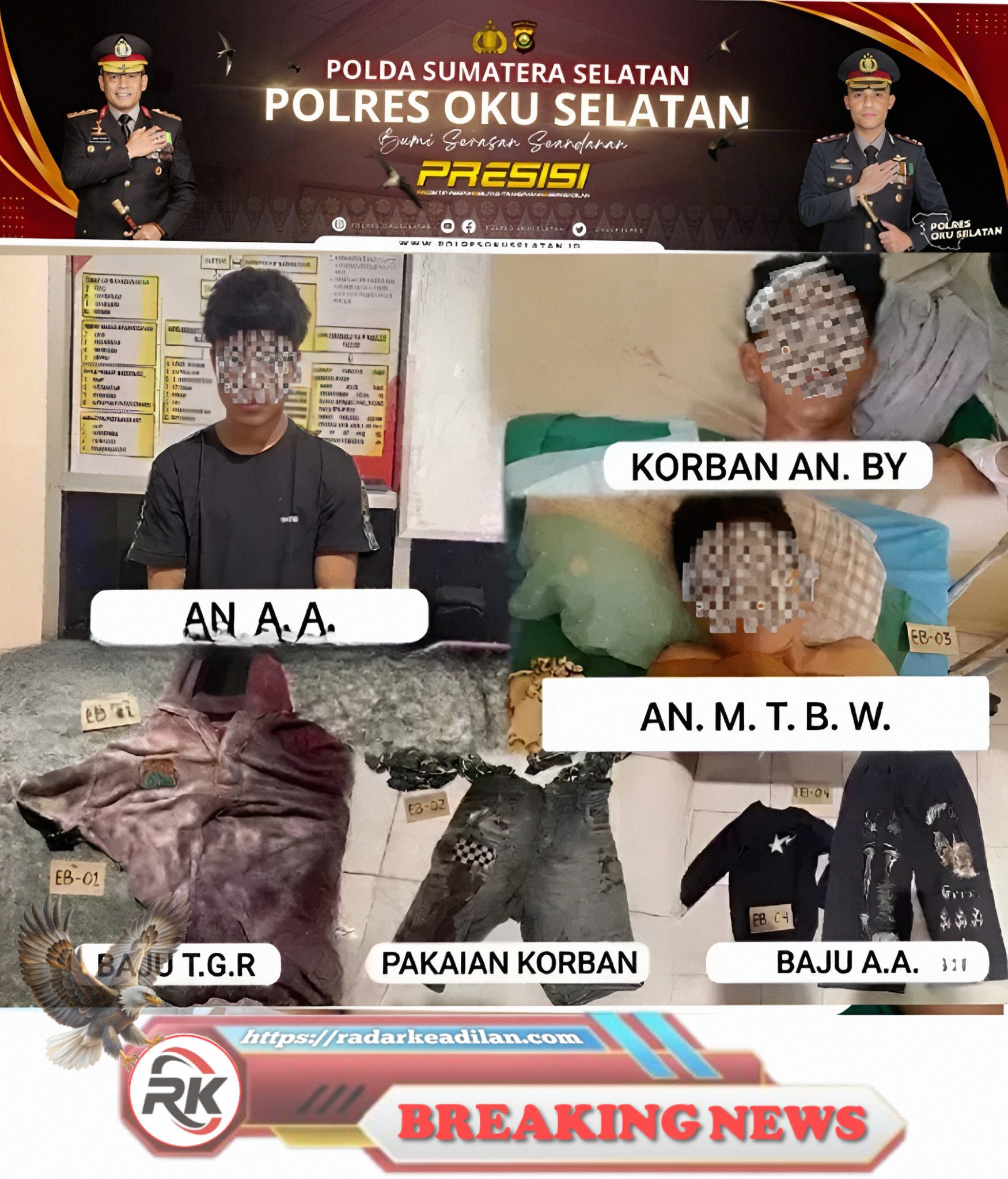 Pengeroyokan Bersenjata Tajam di Taman Kota Muaradua: Satu Tersangka Diamankan, Tiga Pelaku Lain Dalam Pengejaran