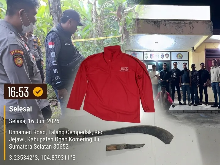 Polres OKI Ungkap Kasus Pembunuhan dalam Waktu Kurang dari 24 Jam, Pelaku Diamankan Tanpa Perlawanan
