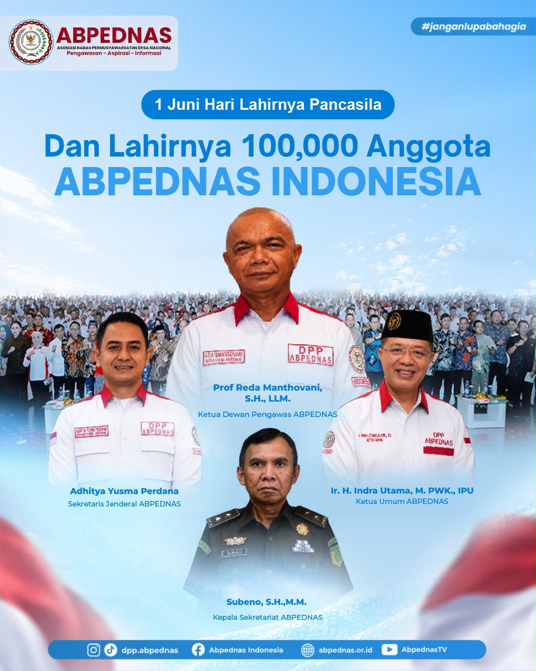 ABPEDNAS Cetak Sejarah: Capai 100 Ribu Anggota Bertepatan dengan Hari Lahir Pancasila 2026, Tonggak Baru Penguatan Pemerintahan Desa