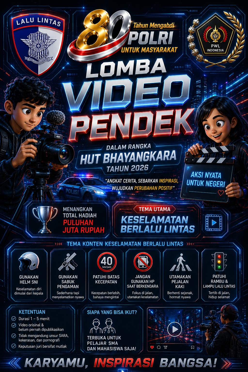 Peringati Hari Bhayangkara ke-80, Polres Lubuklinggau Luncurkan Lomba Karya Jurnalistik dan Video Pendek Demi Keselamatan Berlalu Lintas