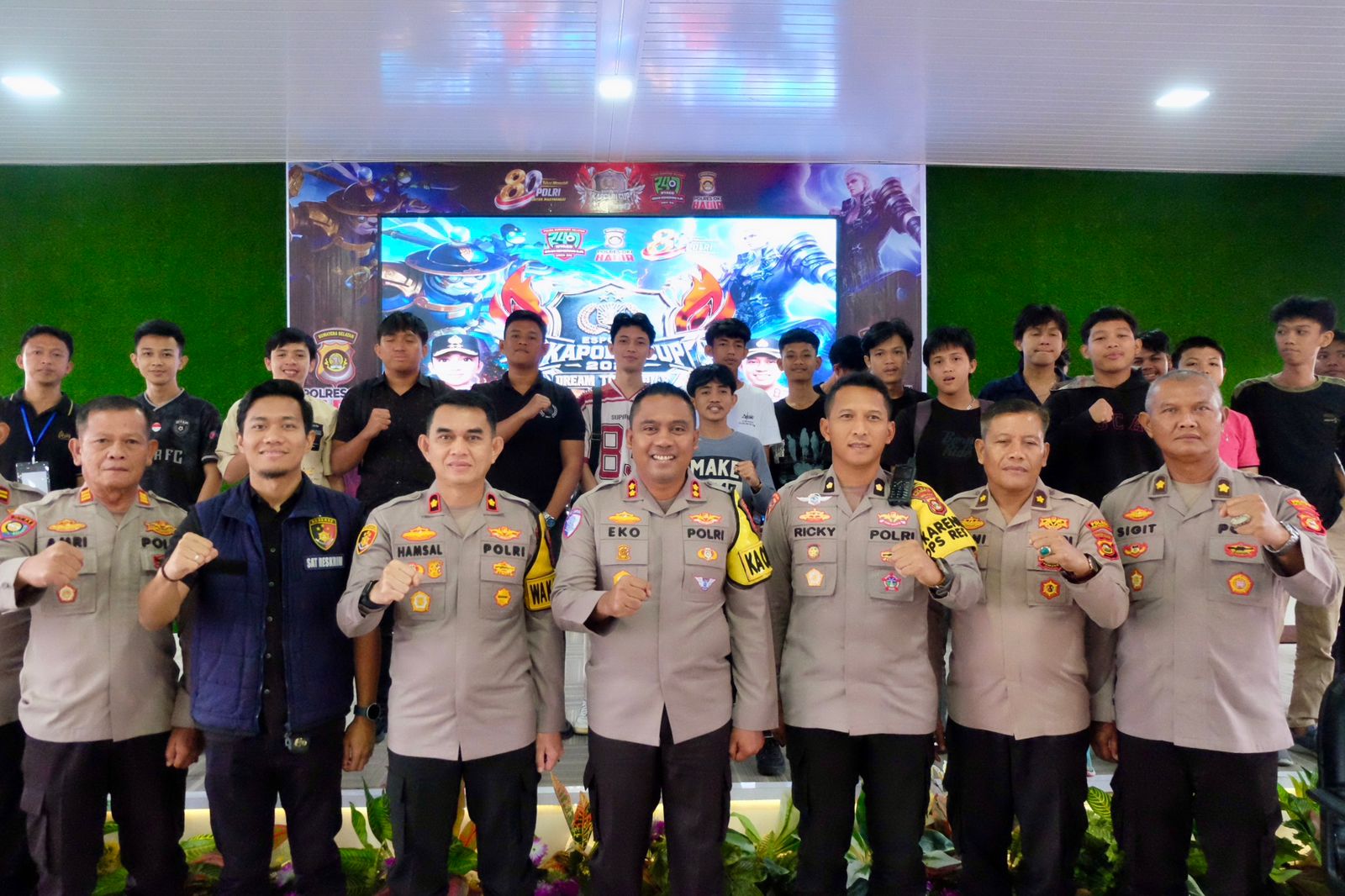 32 Tim Bersaing Ketat di Turnamen E-Sport Mobile Legends Road to Kapolri Cup 2026 Polres OKI