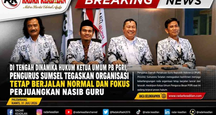 Di Tengah Dinamika Hukum Ketua Umum PB PGRI, Pengurus Sumsel Tegaskan Organisasi Tetap Berjalan Normal dan Fokus Perjuangkan Nasib Guru