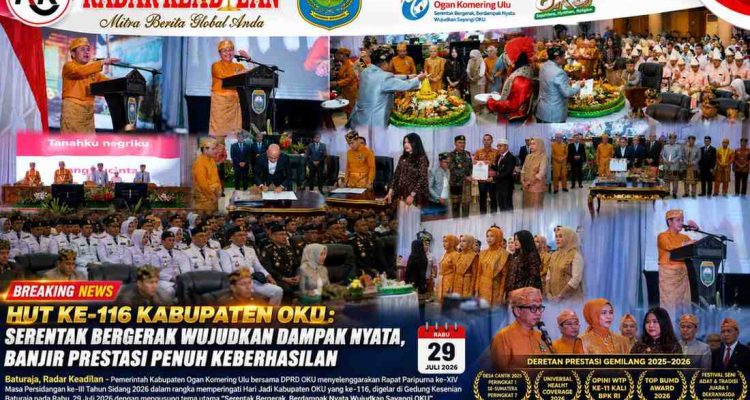 HUT ke-116 Kabupaten OKU: Serentak Bergerak Wujudkan Dampak Nyata, Banjir Prestasi Penuh Keberhasilan