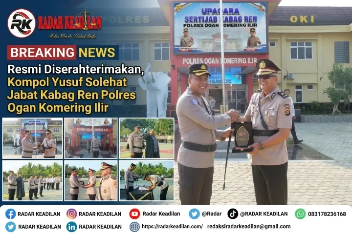 Resmi Diserahterimakan, Kompol Yusuf Solehat Jabat Kabag Ren Polres Ogan Komering Ilir