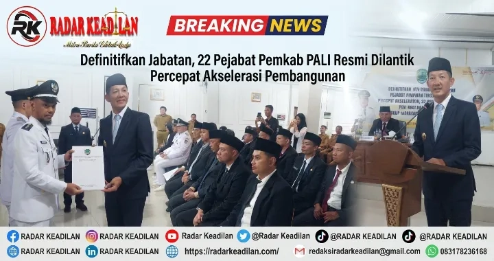 Definitifkan Jabatan, 22 Pejabat Pemkab PALI Resmi Dilantik Percepat Akselerasi Pembangunan