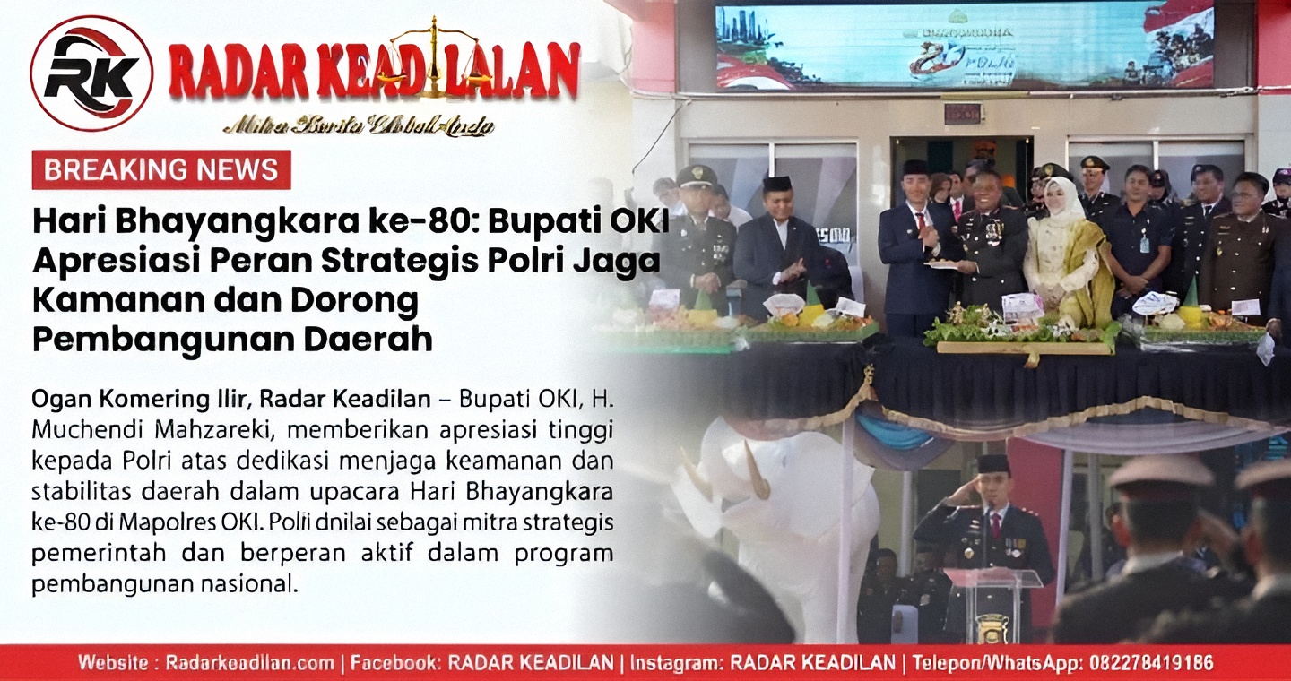 Hari Bhayangkara ke-80: Bupati OKI Apresiasi Peran Strategis Polri Jaga Keamanan dan Dorong Pembangunan Daerah
