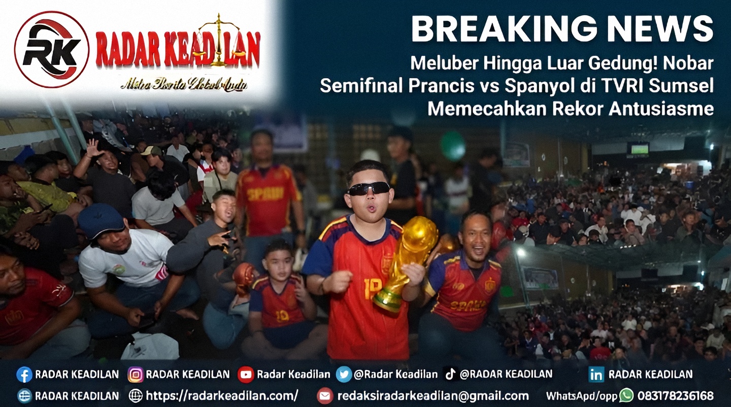 Meluber Hingga Luar Gedung! Nobar Semifinal Prancis vs Spanyol di TVRI Sumsel Memecahkan Rekor Antusiasme
