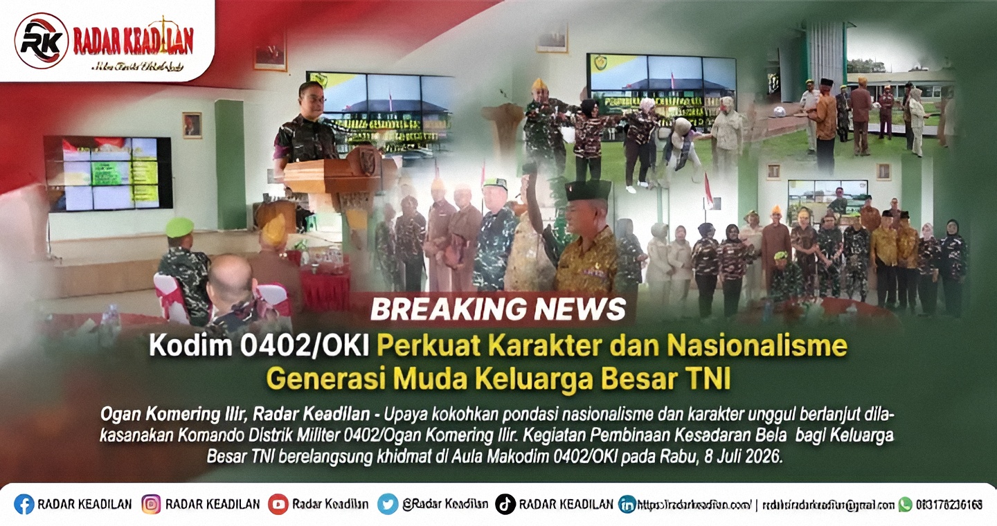 Kodim 0402/OKI Perkuat Karakter dan Nasionalisme Generasi Muda Keluarga Besar TNI