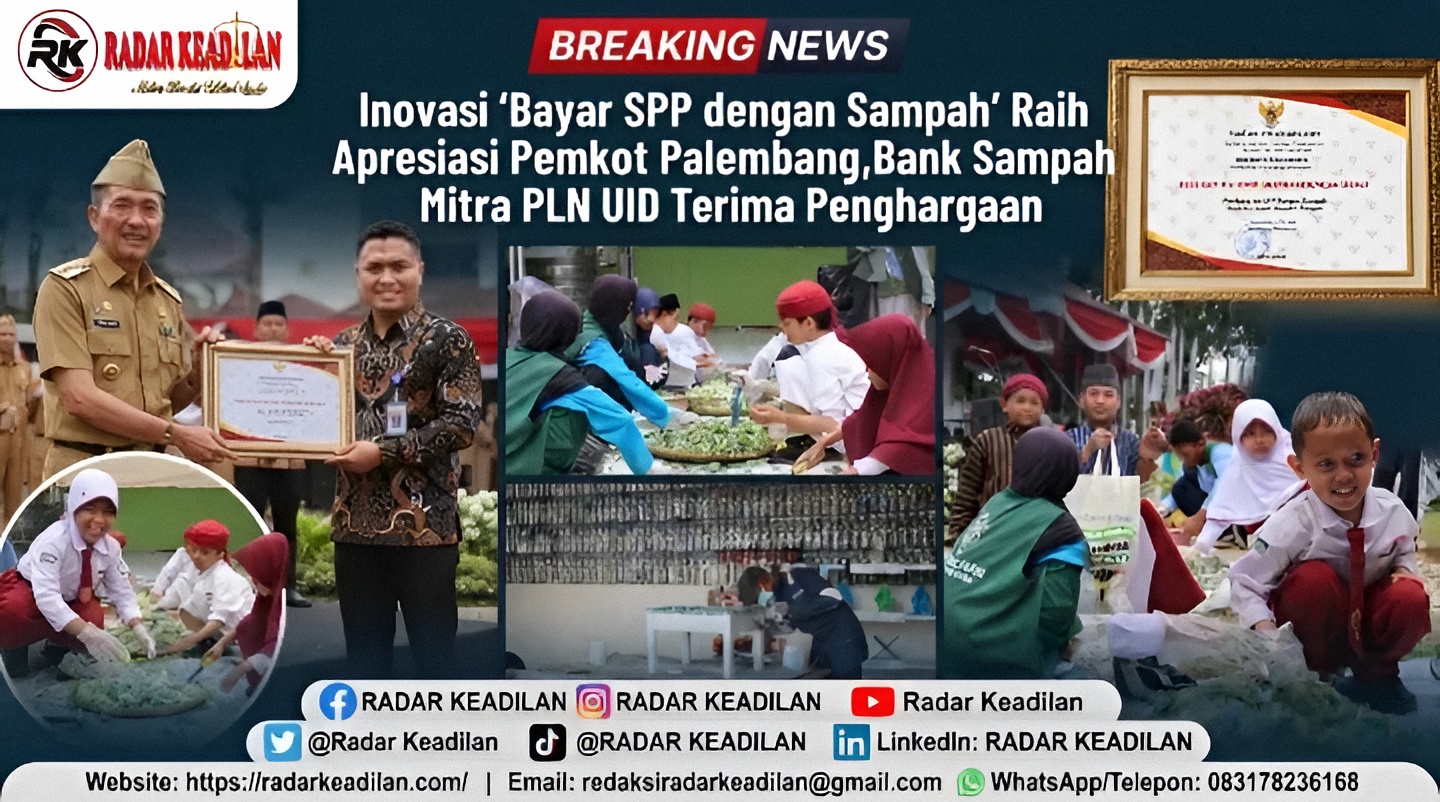 Inovasi "Bayar SPP dengan Sampah" Raih Apresiasi Pemkot Palembang, Bank Sampah Mitra PLN UID S2JB Terima Penghargaan
