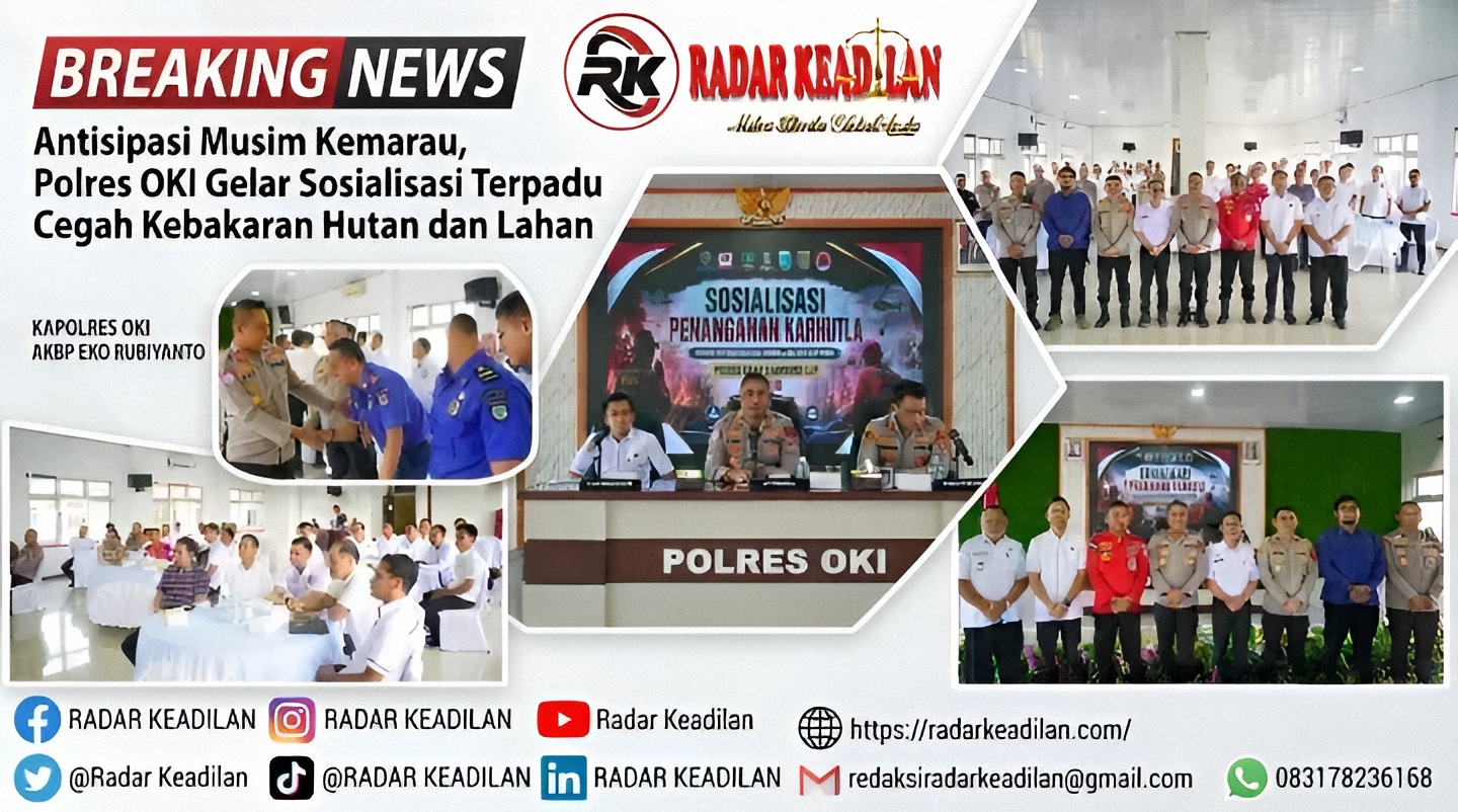 Antisipasi Musim Kemarau, Polres OKI Gelar Sosialisasi Terpadu Cegah Kebakaran Hutan dan Lahan