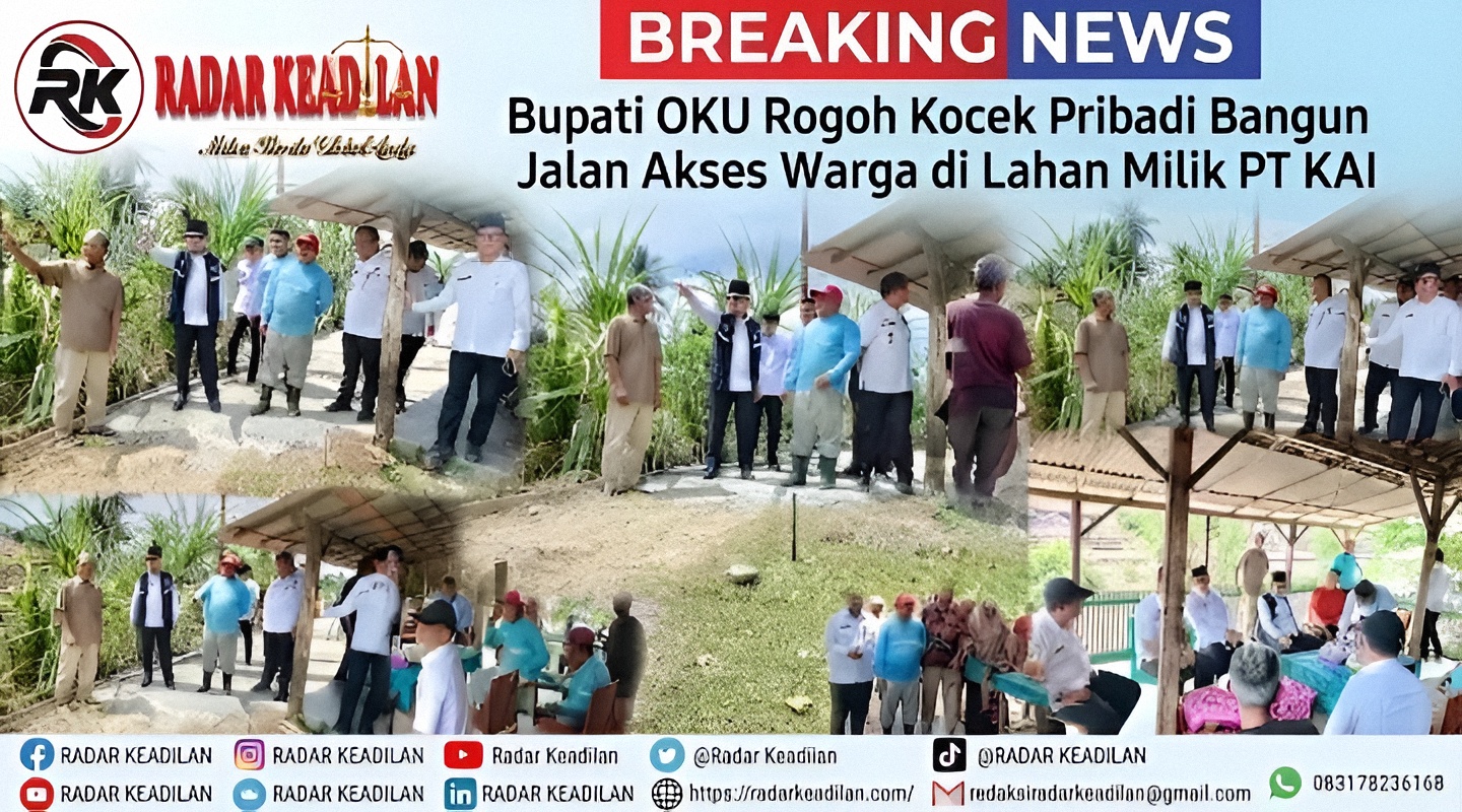 Bupati OKU Rogoh Kocek Pribadi Bangun Jalan Akses Warga di Lahan Milik PT KAI