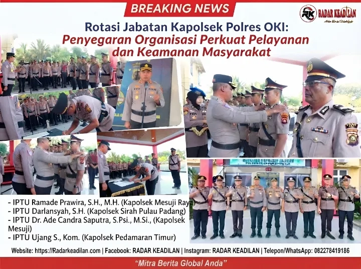 Rotasi Jabatan Kapolsek Polres OKI: Penyegaran Organisasi Perkuat Pelayanan dan Keamanan Masyarakat