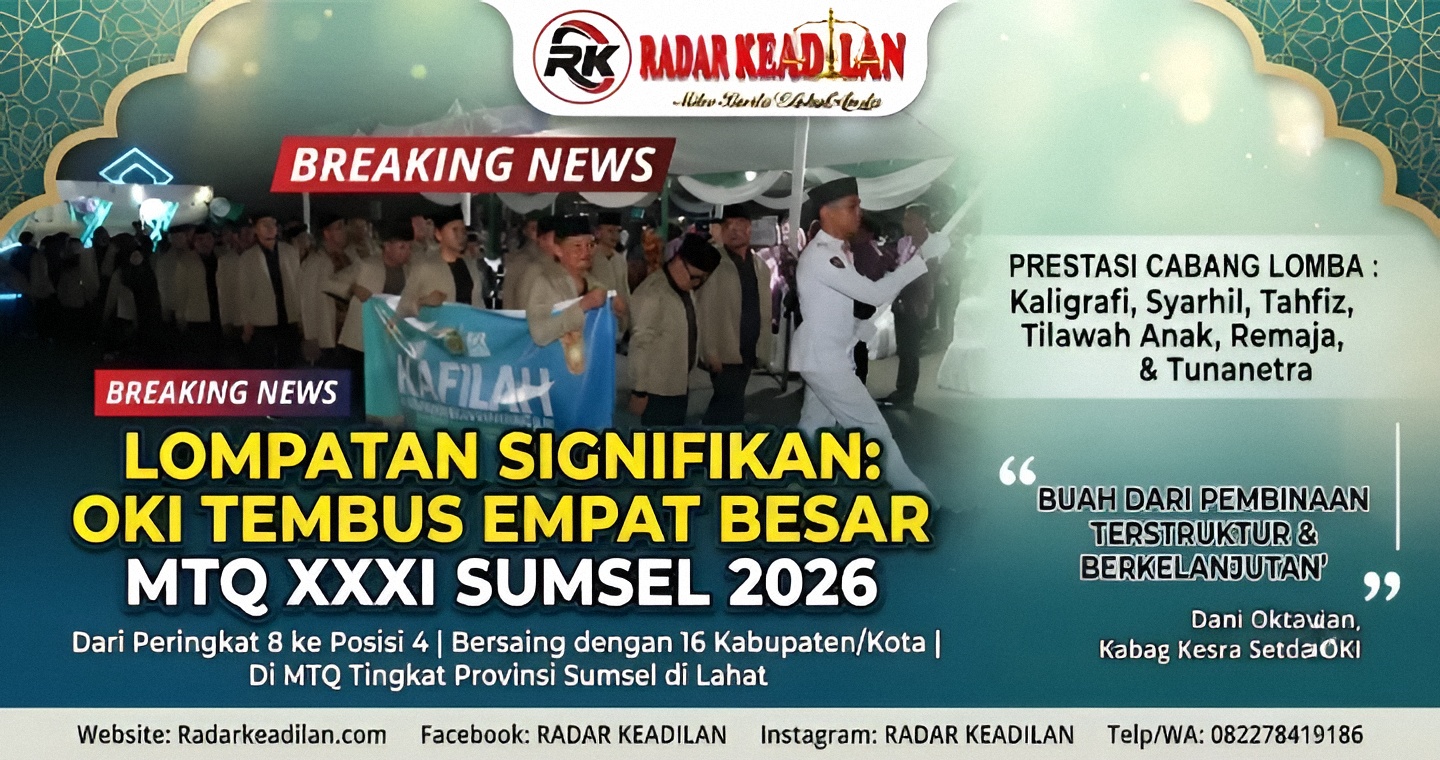 Lompatan Signifikan: OKI Tembus Empat Besar MTQ XXXI Sumsel 2026