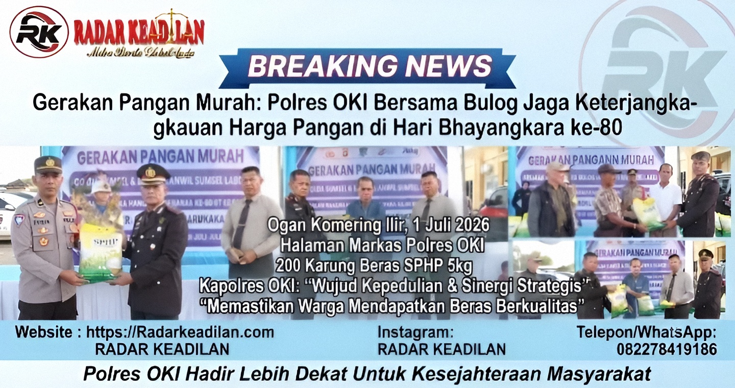 Gerakan Pangan Murah: Polres OKI Bersama Bulog Jaga Keterjangkauan Harga Pangan di Hari Bhayangkara ke-80