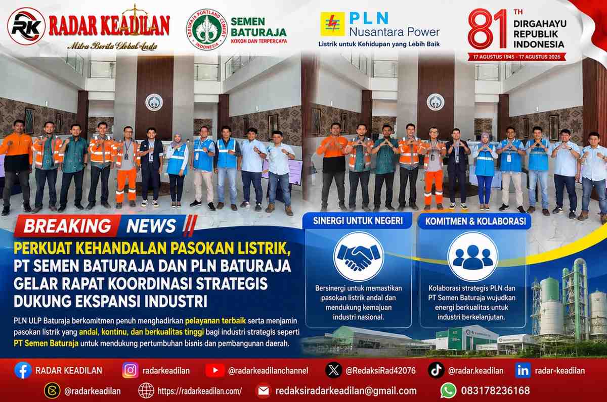 Perkuat Kehandalan Pasokan Listrik, PT Semen Baturaja dan PLN Baturaja Gelar Rapat Koordinasi Strategis Dukung Ekspansi Industri
