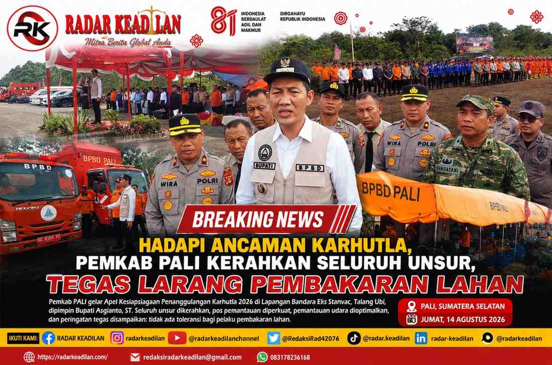 Hadapi Ancaman Karhutla, Pemkab PALI Kerahkan Seluruh Unsur, Tegas Larang Pembakaran Lahan