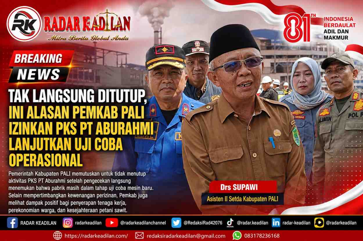 Tak Langsung Ditutup, Ini Alasan Pemkab PALI Izinkan PKS PT Aburahmi Lanjutkan Uji Coba Operasional