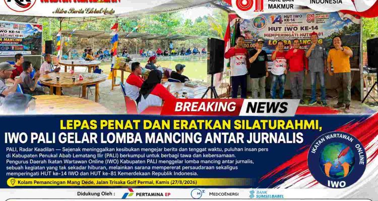Lepas Penat dan Eratkan Silaturahmi, IWO PALI Gelar Lomba Mancing Antar Jurnalis