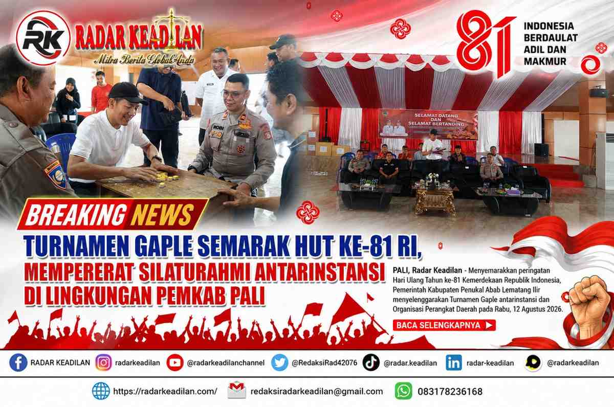 Turnamen Gaple Semarak HUT ke-81 RI, Mempererat Silaturahmi Antarinstansi di Lingkungan Pemkab PALI