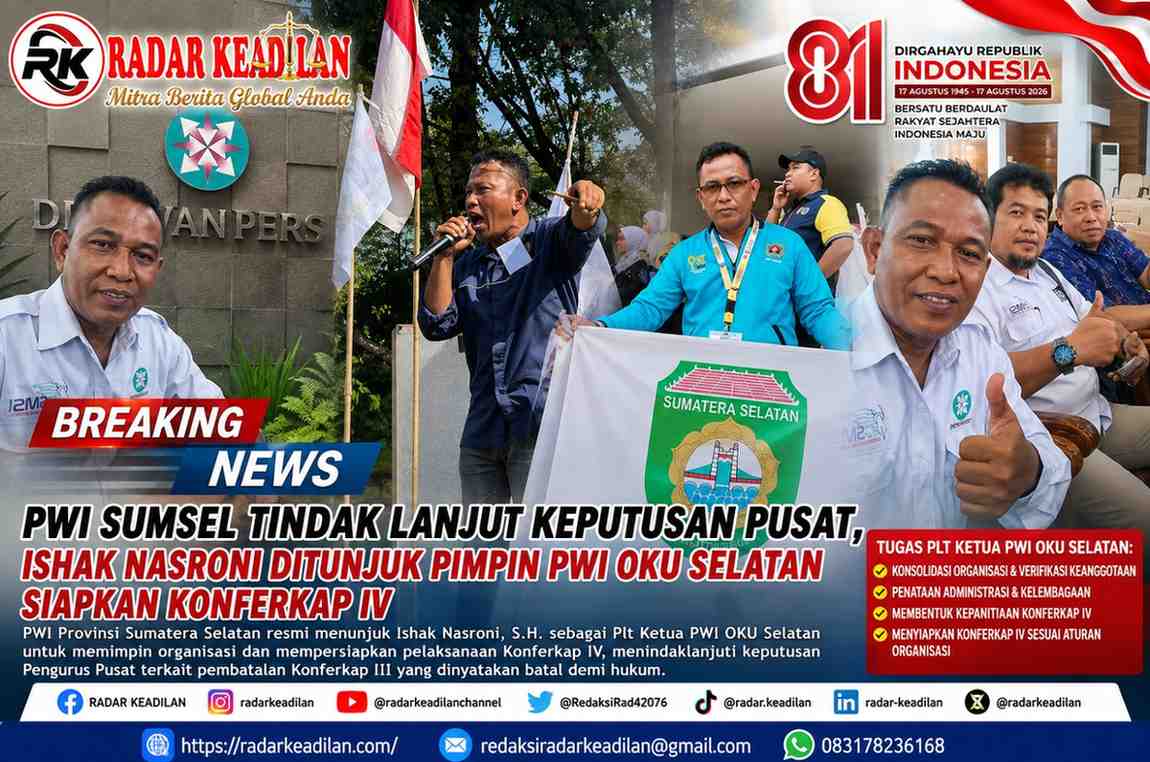PWI Sumsel Tindak Lanjut Keputusan Pusat, Ishak Nasroni Ditunjuk Pimpin PWI OKU Selatan Siapkan Konferkap IV