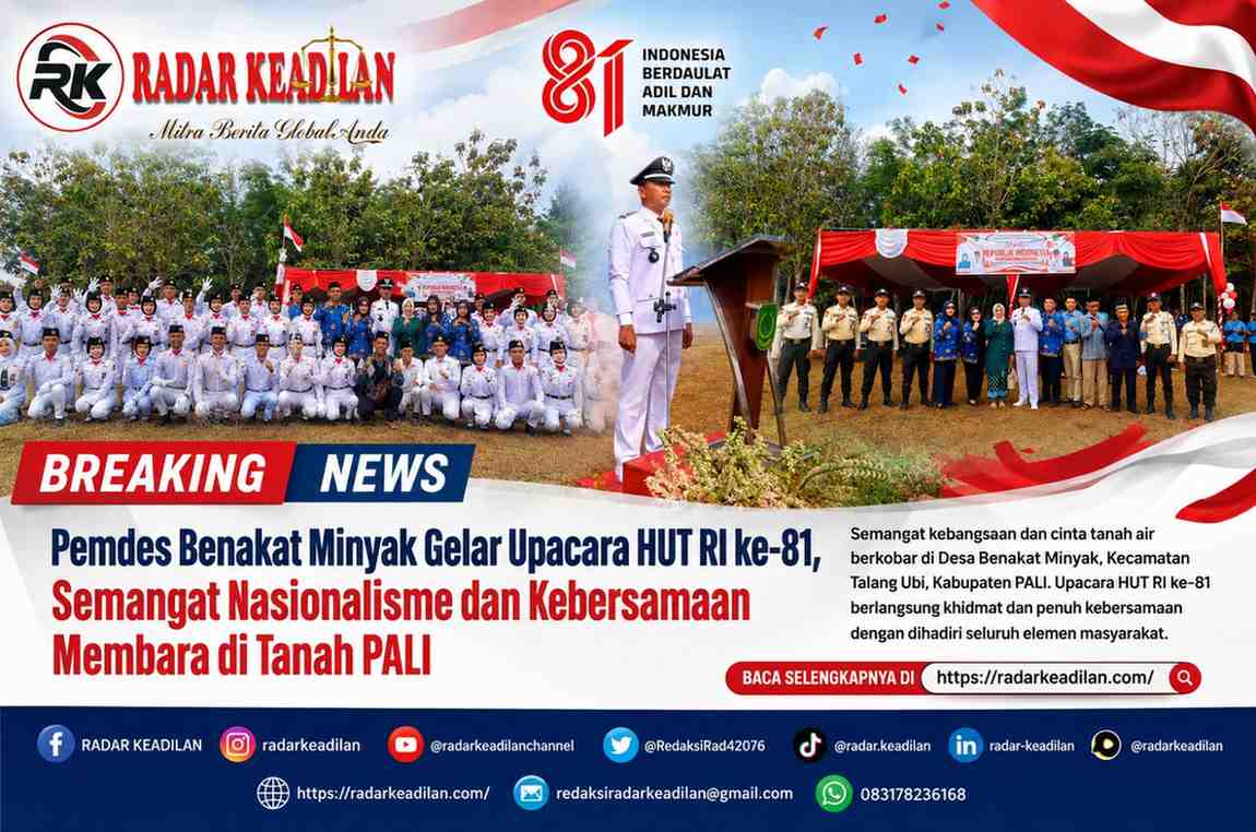 Pemdes Benakat Minyak Gelar Upacara HUT RI ke-81, Semangat Nasionalisme dan Kebersamaan Membara di Tanah PALI