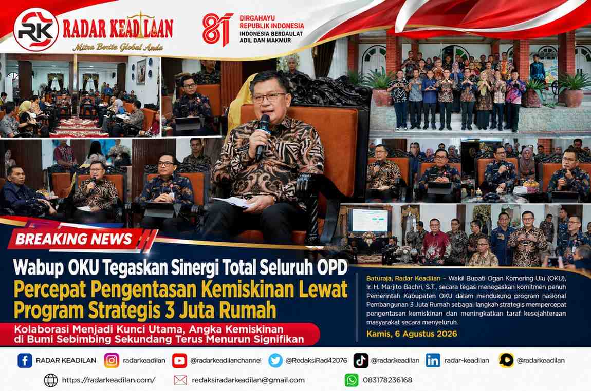 Wabup OKU Tegaskan Sinergi Total Seluruh OPD Percepat Pengentasan Kemiskinan Lewat Program Strategis 3 Juta Rumah