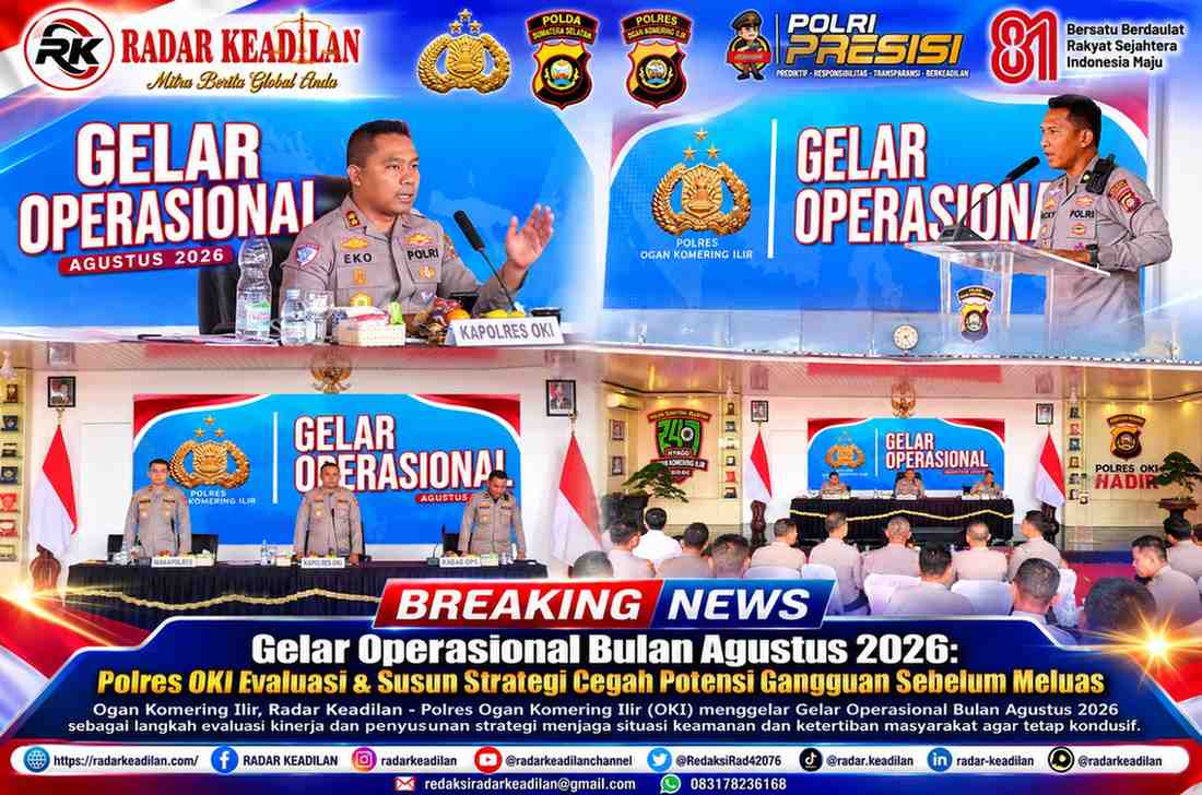 Gelar Operasional Bulan Agustus 2026: Polres OKI Evaluasi & Susun Strategi Cegah Potensi Gangguan Sebelum Meluas
