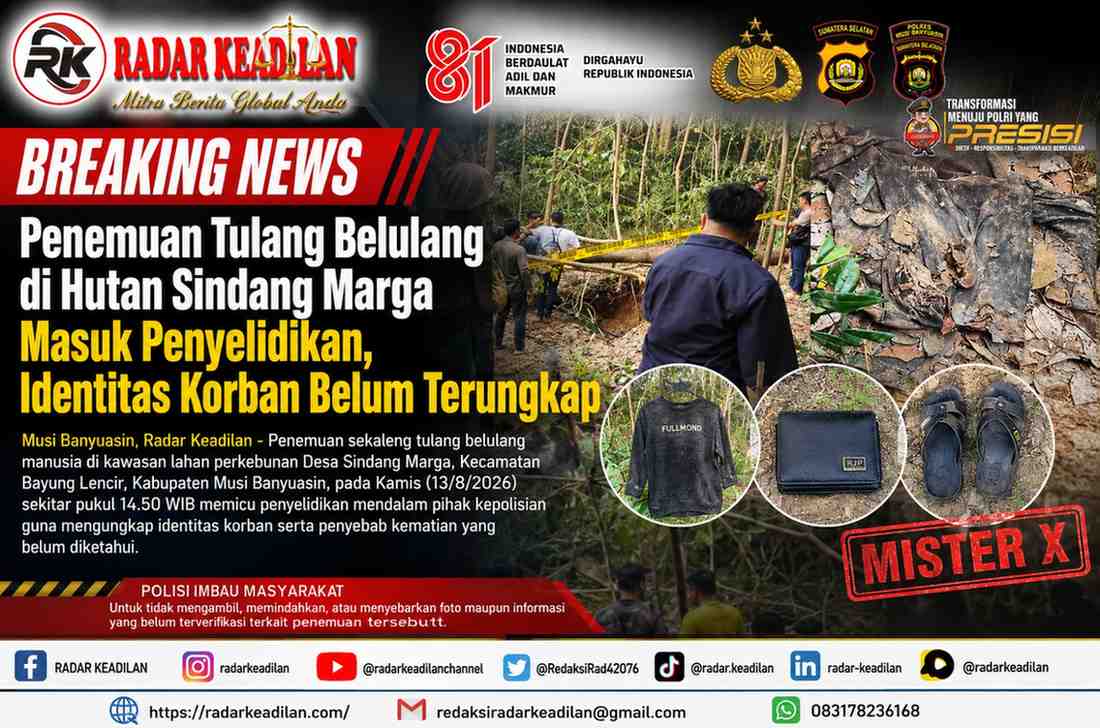 Penemuan Tulang Belulang di Hutan Sindang Marga Masuk Penyelidikan, Identitas Korban Belum Terungkap