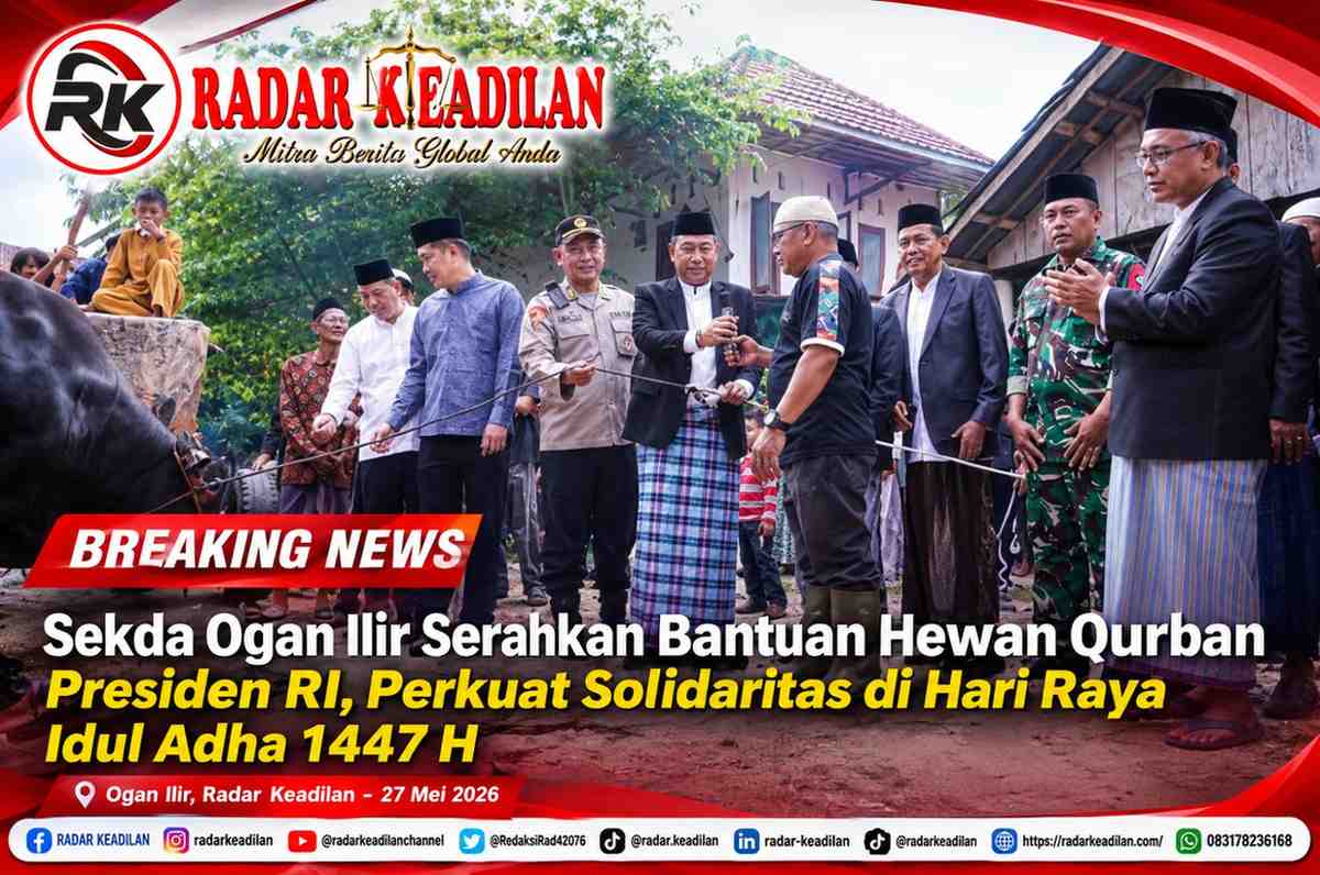 Sekda Ogan Ilir Serahkan Bantuan Hewan Qurban Presiden RI, Perkuat Solidaritas di Hari Raya Idul Adha 1447 H