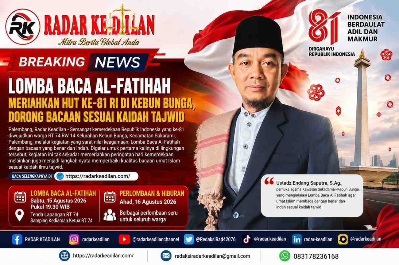 Lomba Baca Al-Fatihah Meriahkan HUT ke-81 RI di Kebun Bunga, Dorong Bacaan Sesuai Kaidah Tajwid