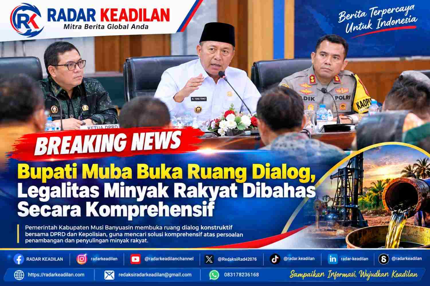 Bupati Muba Buka Ruang Dialog, Legalitas Minyak Rakyat Dibahas Secara Komprehensif