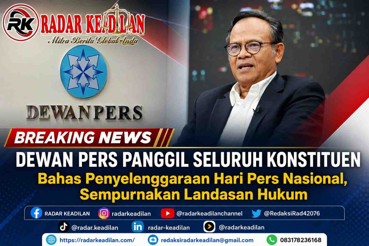 Dewan Pers Panggil Seluruh Konstituen Bahas Penyelenggaraan Hari Pers Nasional, Sempurnakan Landasan Hukum