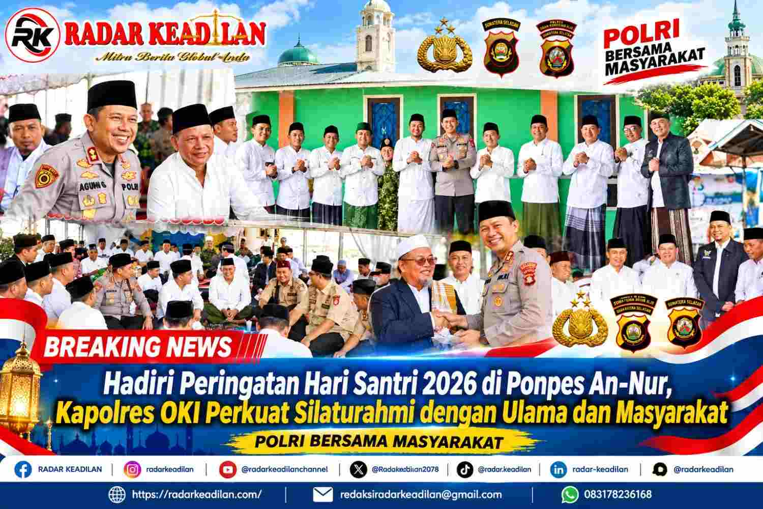 Hadiri Peringatan Hari Santri 2026 di Ponpes An-Nur, Kapolres OKI Perkuat Silaturahmi dengan Ulama dan Masyarakat