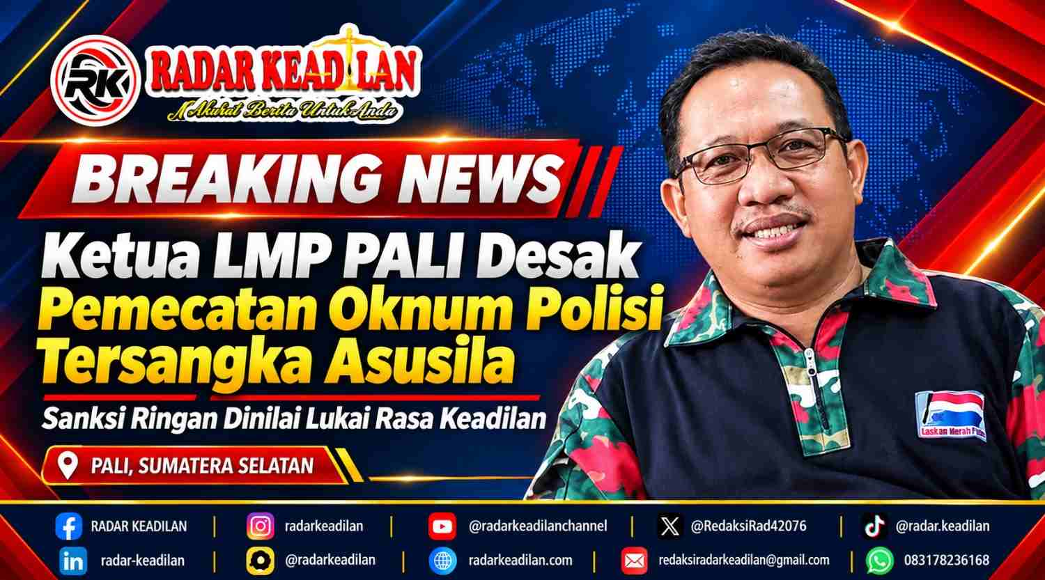 Ketua LMP PALI Desak Pemecatan Oknum Polisi Tersangka Asusila Sanksi Ringan Dinilai Lukai Rasa Keadilan