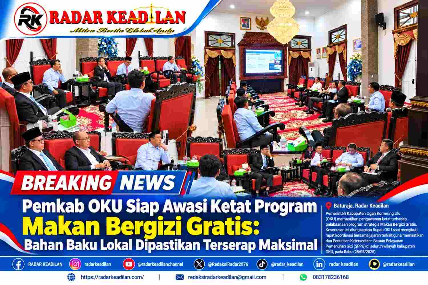 Pemkab OKU Siap Awasi Ketat Program Makan Bergizi Gratis Bahan Baku Lokal Dipastikan Terserap Maksimal