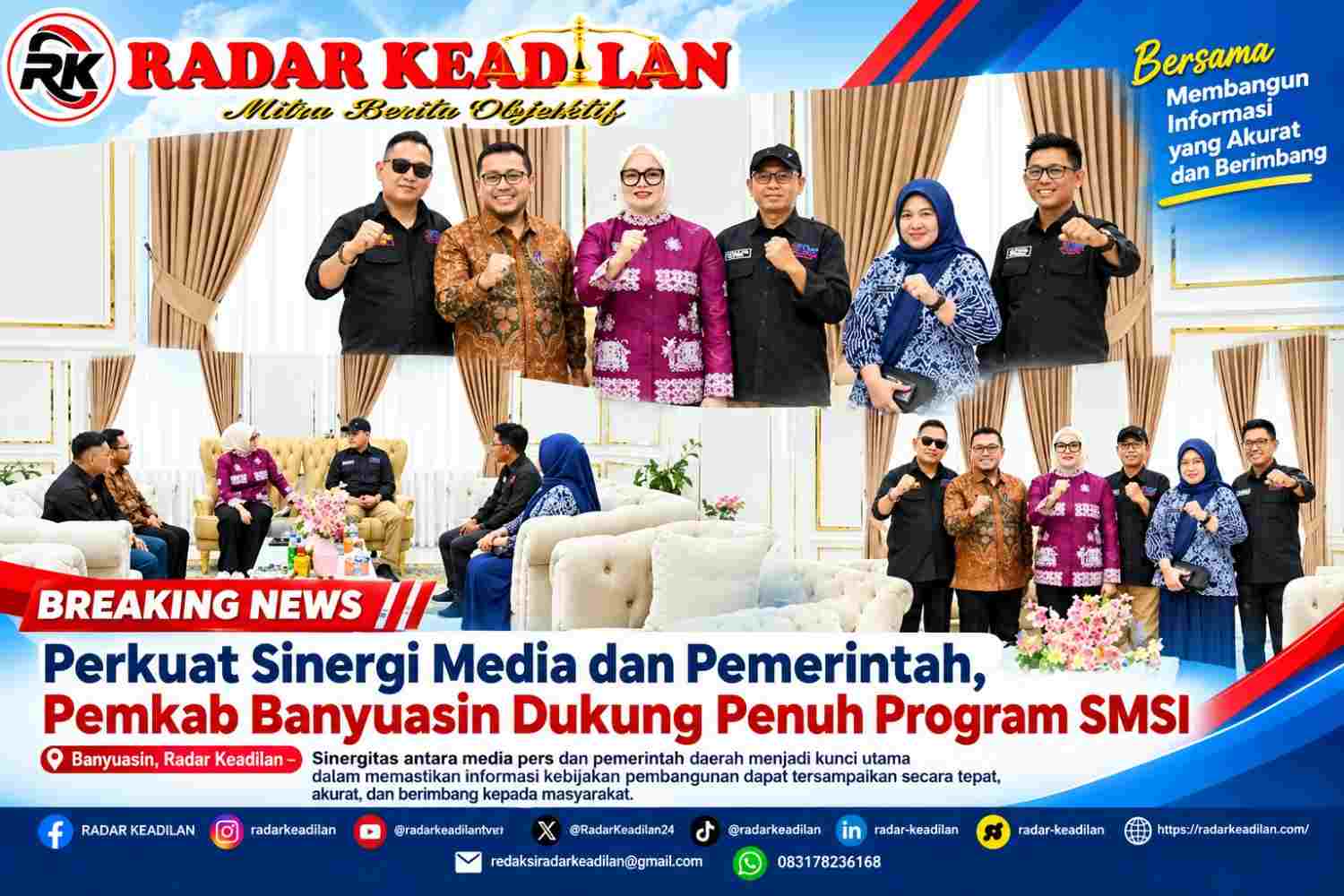Perkuat Sinergi Media dan Pemerintah, Pemkab Banyuasin Dukung Penuh Program SMSI